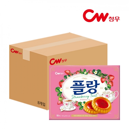 청우 플랑 딸기 160g x8