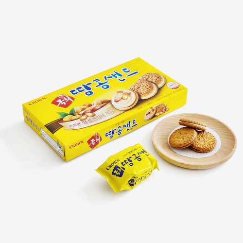 크라운 국희 땅콩샌드 155g x 24개 (박스판매)