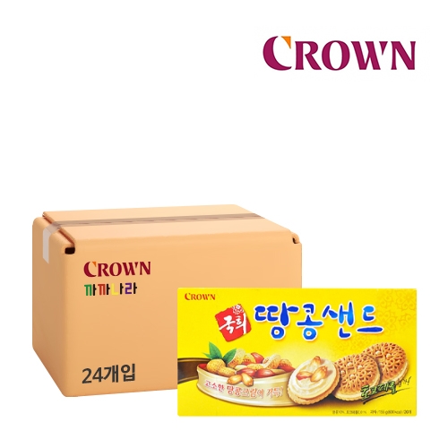 크라운 국희 땅콩샌드 155g x 24개 (박스판매)