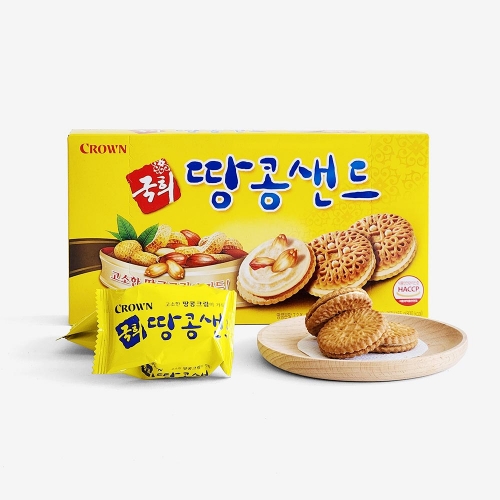 크라운 국희 땅콩샌드 155g x 24개 (박스판매)