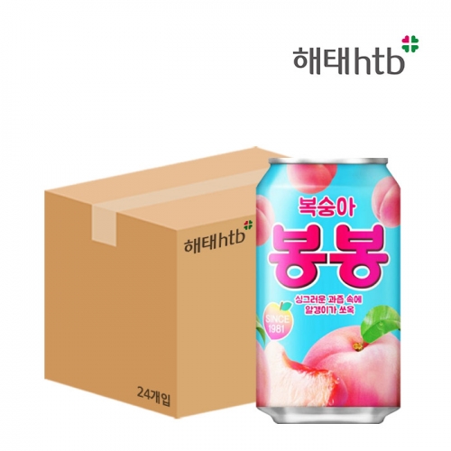 해태htb 봉봉 복숭아 340ml x24