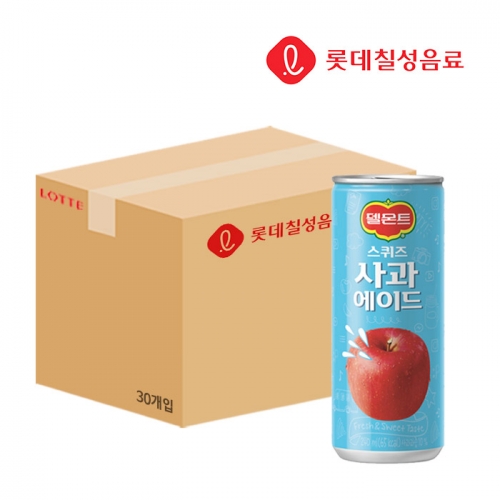 롯데칠성 델몬트 스퀴즈 사과에이드 240ml x30