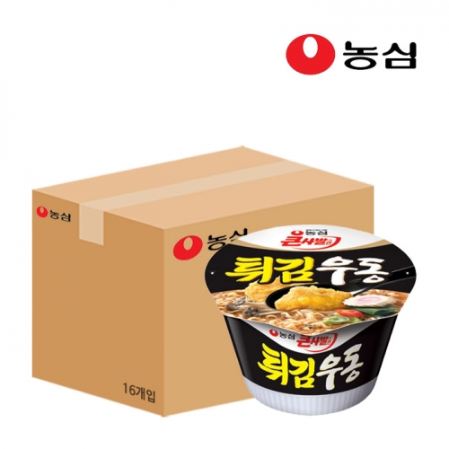 농심 튀김우동 큰사발 111g x16