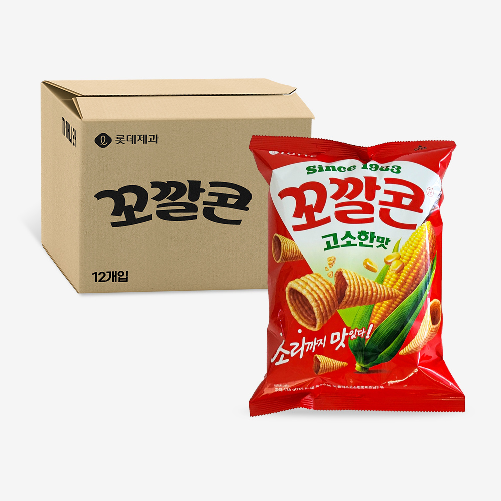 롯데 꼬깔콘 고소한맛 134g (대용량) x 12개