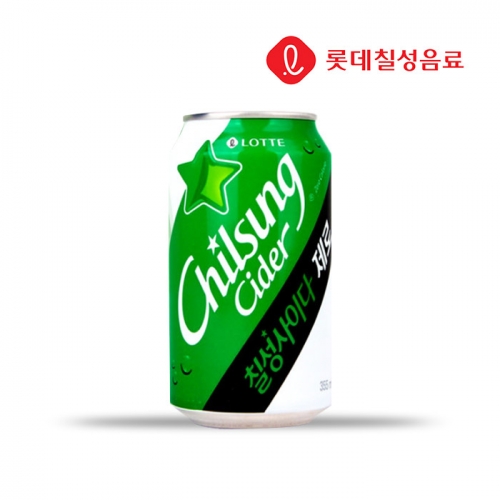 롯데칠성 칠성사이다 제로 355ml (캔)