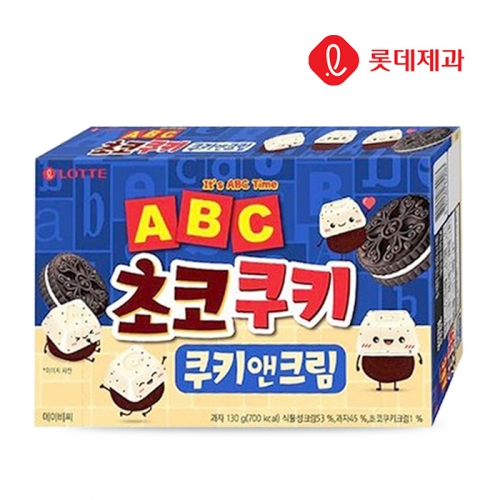 롯데 ABC 초코쿠키 쿠키앤크림 130g (대용량)