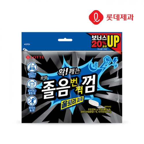 롯데 확깨는 졸음번쩍껌 2번들 96g