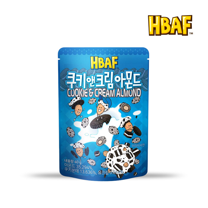 길림양행 HBAF 쿠키앤크림아몬드 40g