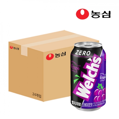 농심 웰치스제로 포도 355ml x24