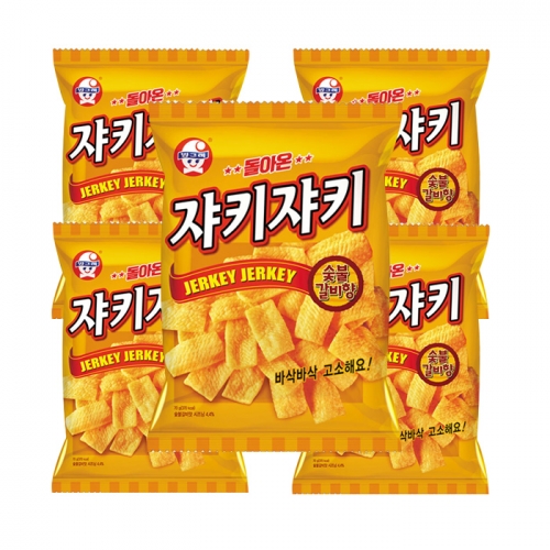 빙그레 쟈키쟈키 숯불갈비향맛 70g x 5개