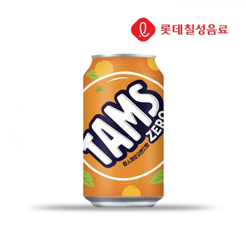 롯데칠성 탐스제로 오렌지 355ml