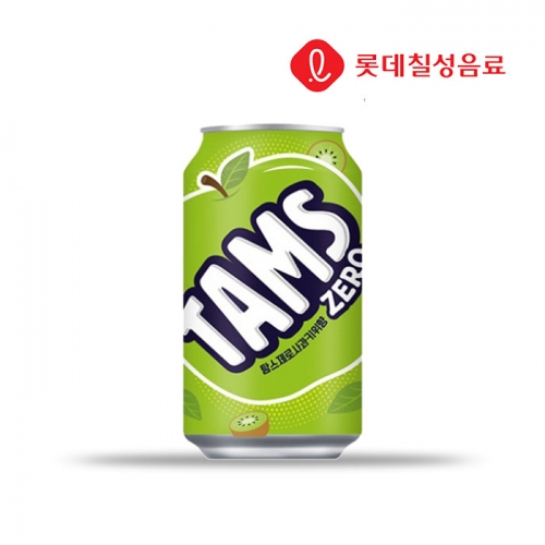 롯데칠성 탐스제로 사과키위 355ml