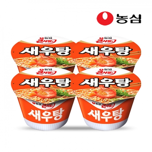 농심 새우탕 큰사발 115g x 4개