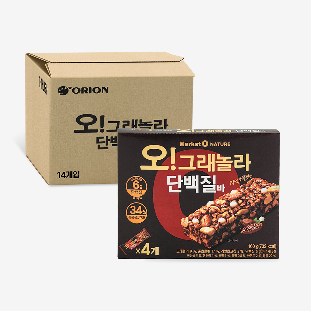 오리온 오그래놀라 단백질바 160g x 14개