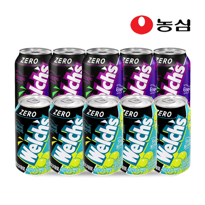 농심 웰치스제로 355ml x 10개 (맛 선택 가능)