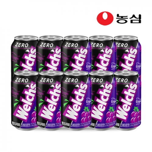 농심 웰치스제로 355ml x 10개 (맛 선택 가능)