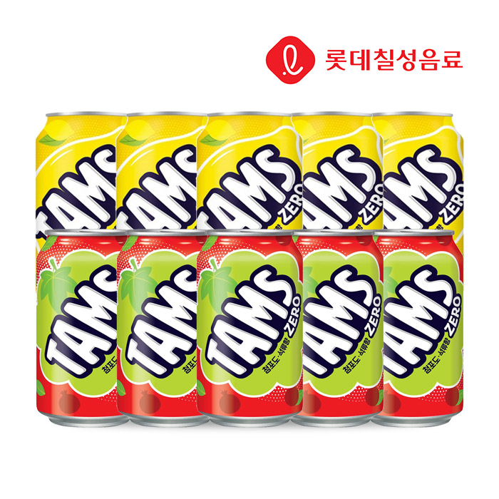 롯데칠성 탐스제로 355ml x 10개 (맛 선택 가능)