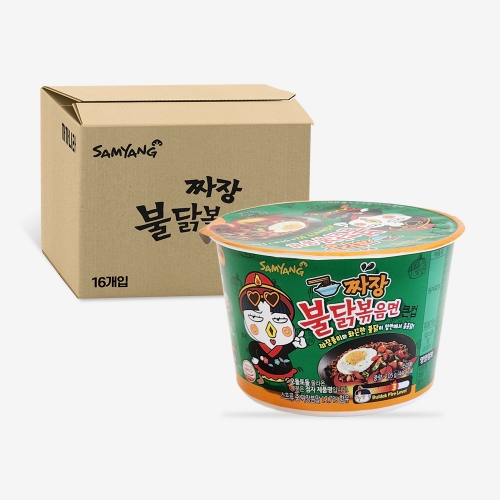 삼양 짜장 불닭볶음면 큰컵 105g x 16개