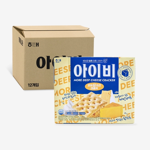 해태 아이비 모어딥치즈 크래커 270g (대용량) x 12개 1박스