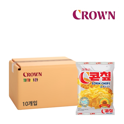 크라운 콘칩 미니스낵 44g x 10개 (박스판매)