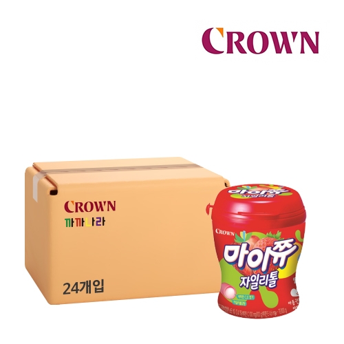 크라운 마이쮸 딸기 용기 110g x 24개 (박스판매)