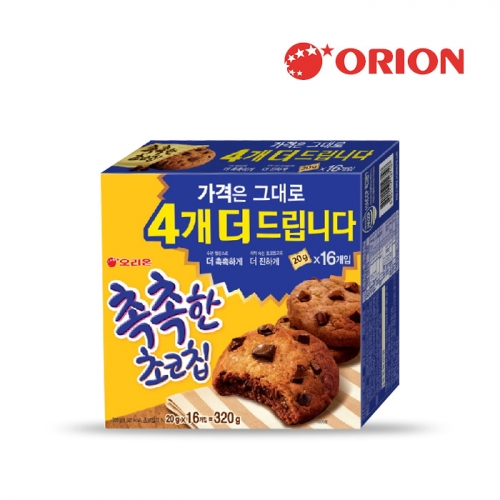 오리온 촉촉한초코칩 12P+4P 320g