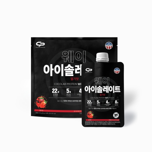 코코랩 WPI 웨이아이솔레이트 단백질 헬스보충제 딸기맛 30g [10개입]