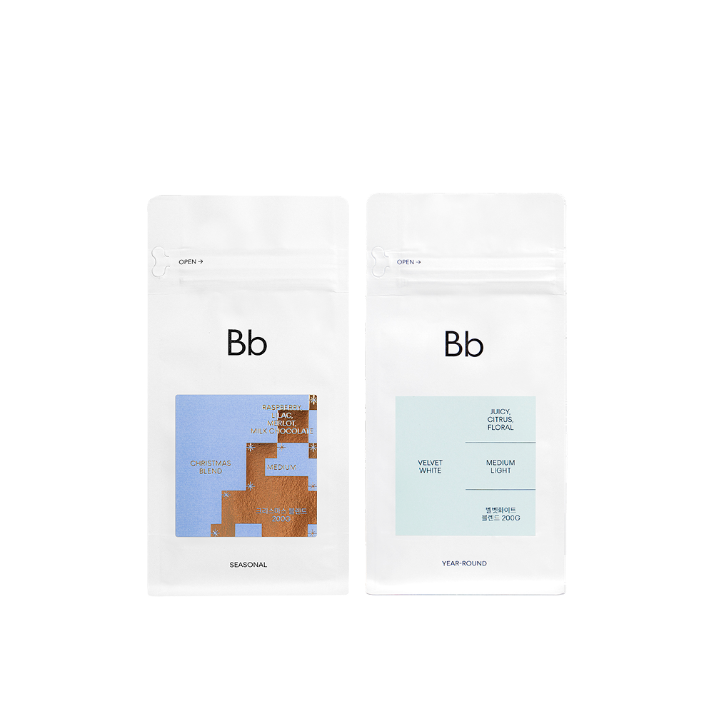 크리스마스 x 벨벳화이트 블렌드 원두 세트