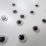 DIY 스티커 눈알50입8mm 만들기재료 눈알스티커 공작용 입체눈알 눈모양스티커