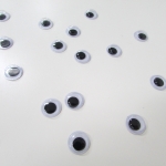 DIY 스티커 눈알10입 12mm 만들기재료 눈알스티커 공작용 입체눈알 눈모양스티커