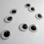 DIY 스티커 눈알10입 20mm 만들기재료 눈알스티커 공작용 입체눈알 눈모양스티커