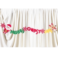 놀자샵 크리스마스 산타 루돌프 가랜드 펠트장식 만들기 메리크리스마스 레터 파티 장식 펠트 소품 가랜더