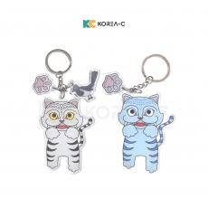 [코리아씨] 복을 부르는 전통 호작도 키링 한국 기념품 민화 호랑이 까치 굿즈