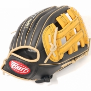 브렛 하이브리드 HY-120 유소년 글러브 (검+탄색) 12인치