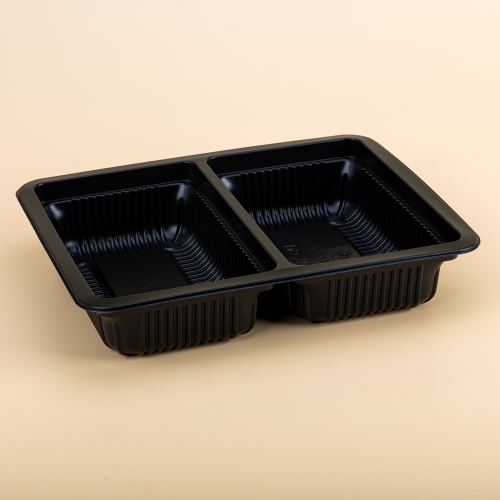 성형사각용기/실링(중)2칸 (DS-70-2)검정