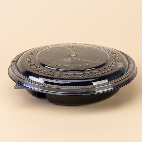 샐러드,찬용기195&Phi;(3칸)(DS-377) 검정