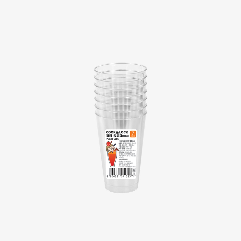 [소량]파티음료컵/300ML 투명 70개
