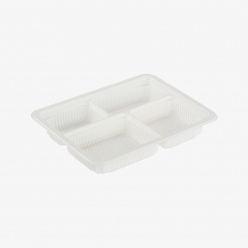 [소량]미니도시락4칸(백색)(DS-284) 100EA