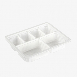 [소량]미니도시락6칸(백색)(DS-286) 100EA