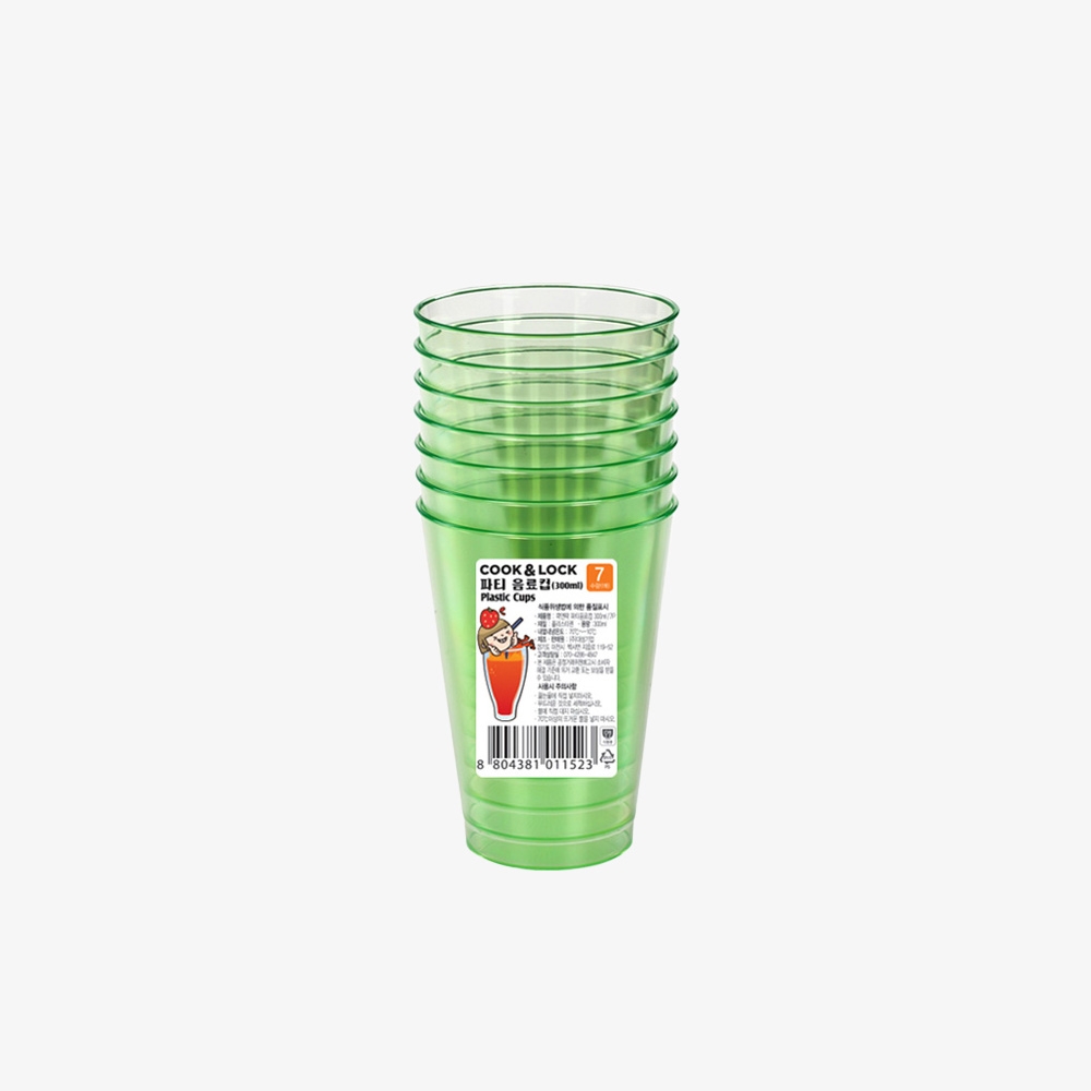 파티음료컵/300ML 연그린