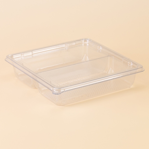 정사각 반찬/샐러드 2칸(DS-403)투명