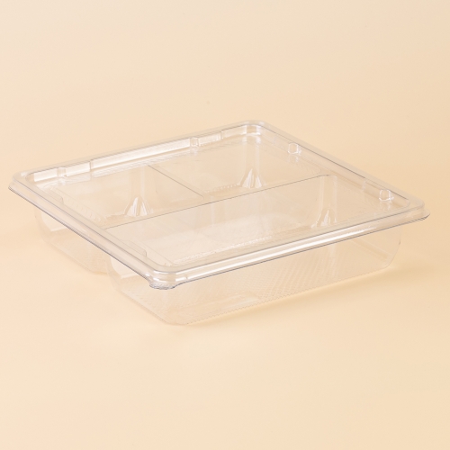 정사각 반찬/샐러드 3칸(DS-404)투명
