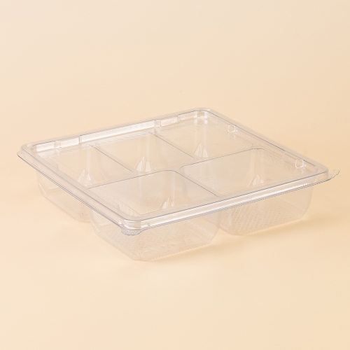 정사각 반찬/샐러드 5칸(DS-406)투명
