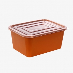 [소량]사각밀폐용기6.5L (진주황) 25EA