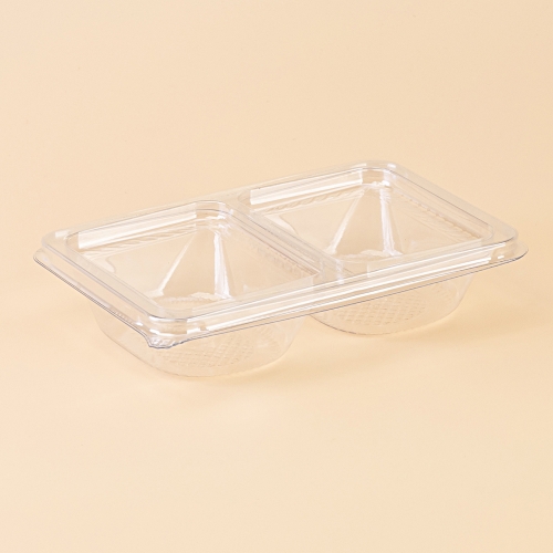 [소량]소스/반찬2칸용기(DS-400) 투명 100EA