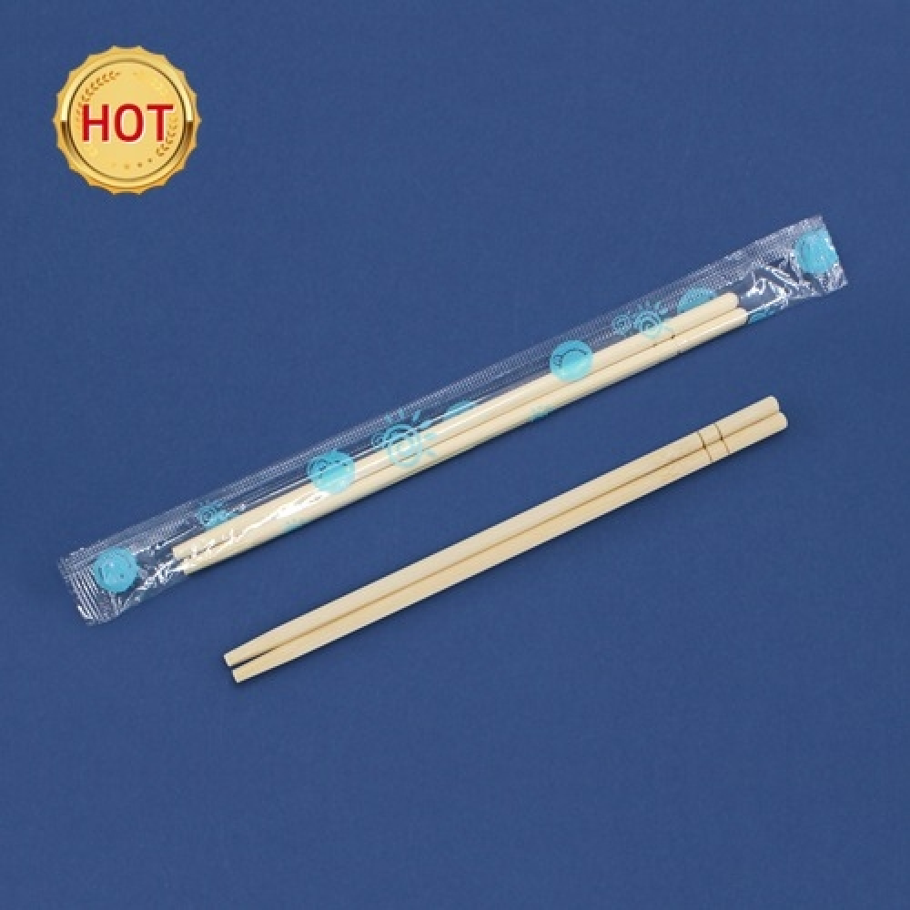 [KO] 둥근 대나무젓가락 175mm 스마일 블루 -OPP포장 3000개