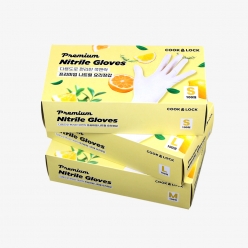 쿡앤락 프리미엄 니트릴 요리장갑(소,중,대)