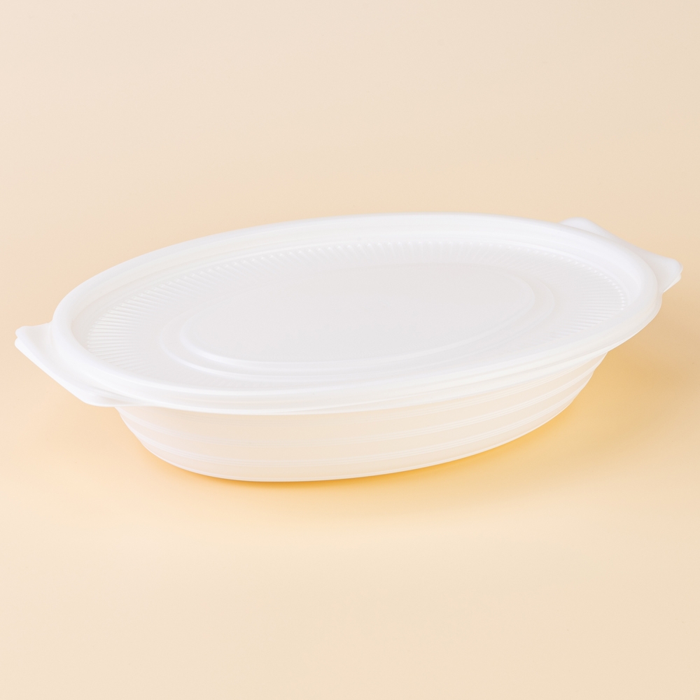 타원찜용기 전골 대(백색/일자/DS-120)