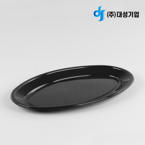 [소량] 다회용 중식 380접시/검정 - 50개