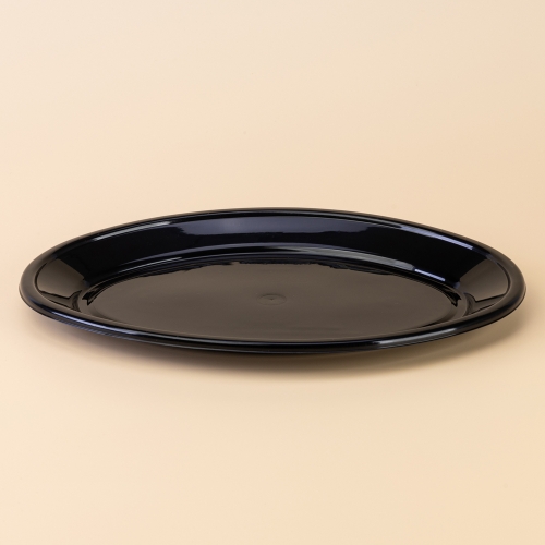 [소량] 다회용 중화요리 330접시/검정 - 50개